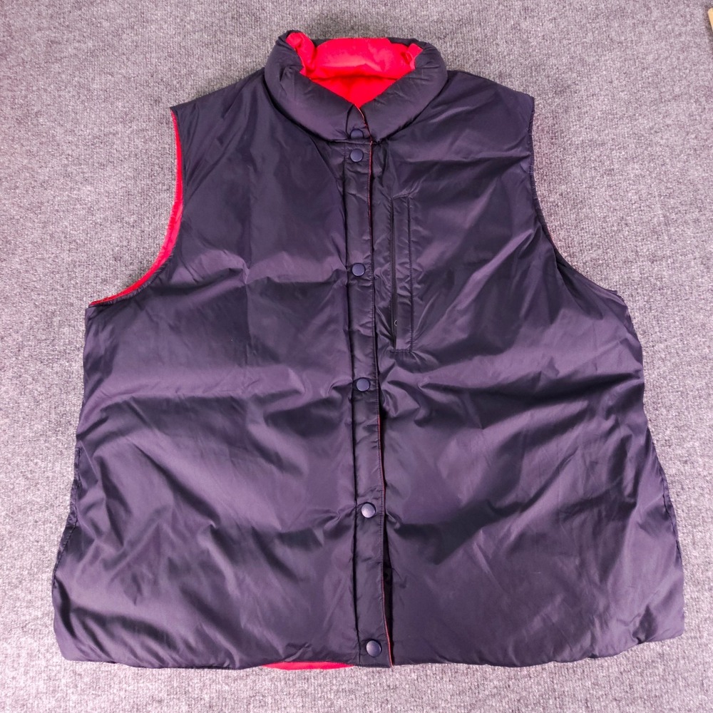 Lands End Down‎ Puffer Reversible Vest Womens Size XL 18-20 Blue Red